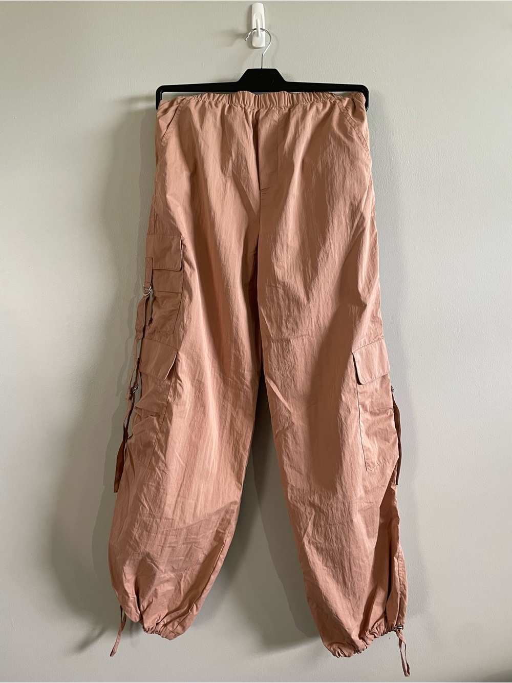 Light Pink Cargo Jogger Pants for Women